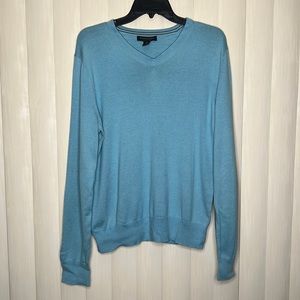 Banana Republic Sky Blue Luxury Blend V-Neck Sweater